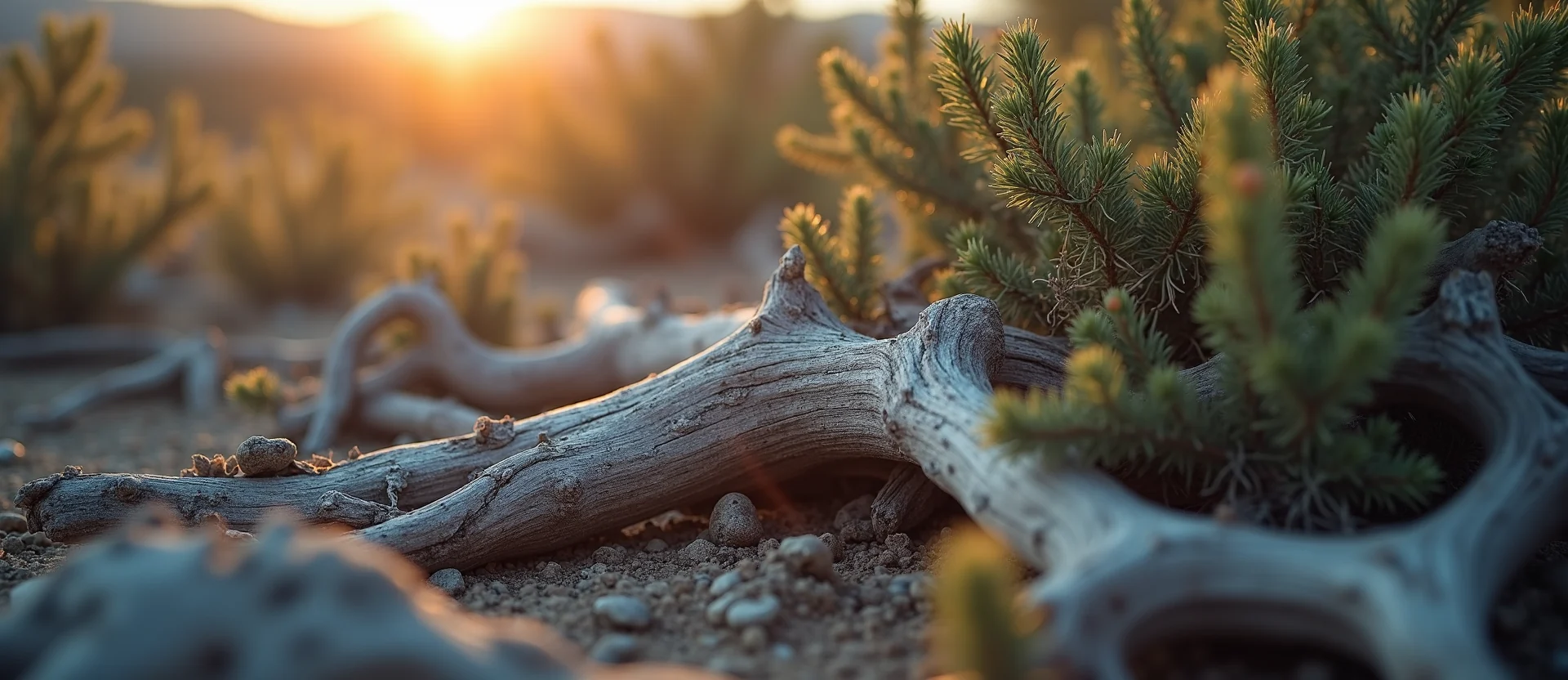 Symbolizing Growth/Resilience: A local Sierra Juniper gnarled juniper roots. - AI Generated