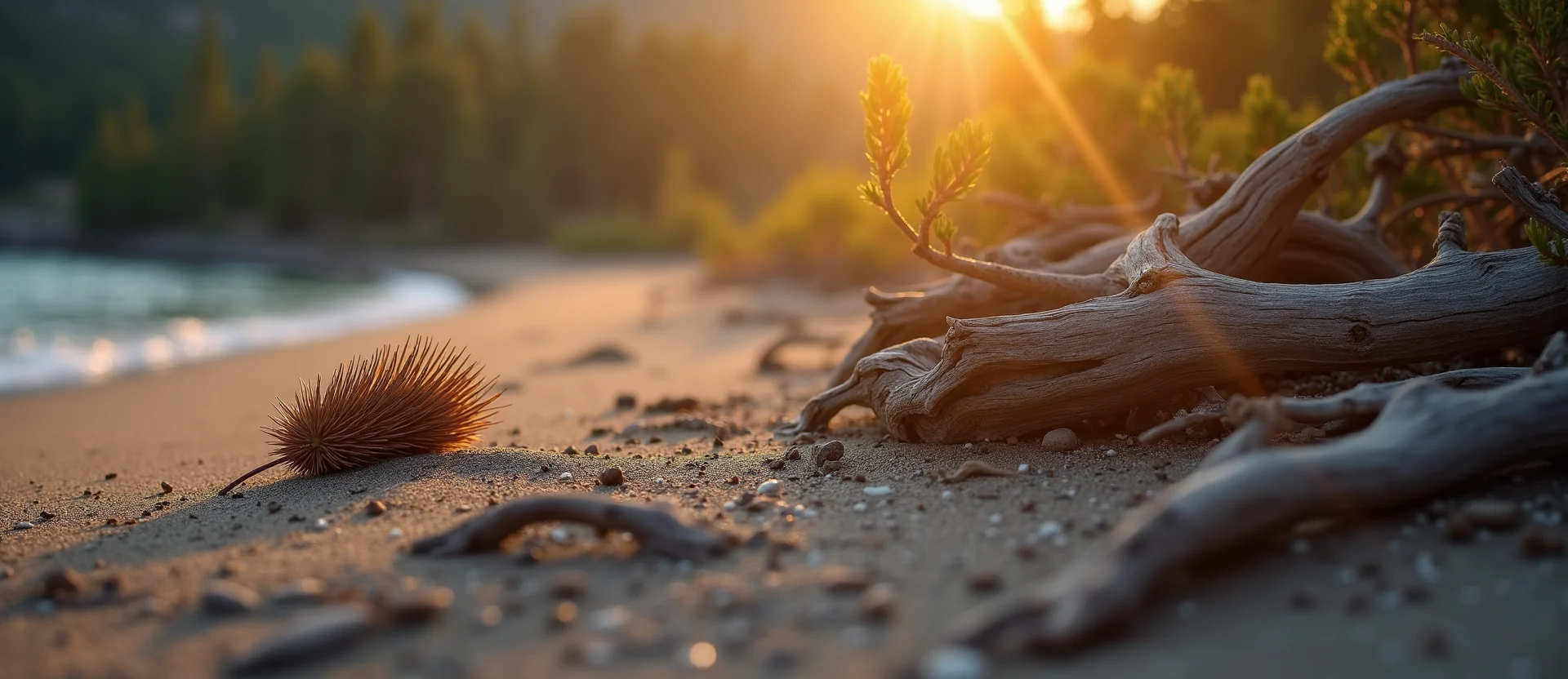 Symbolizing Seed/New Beginning: A local Ponderosa Pine single pine seed on dry earth. - AI Generated
