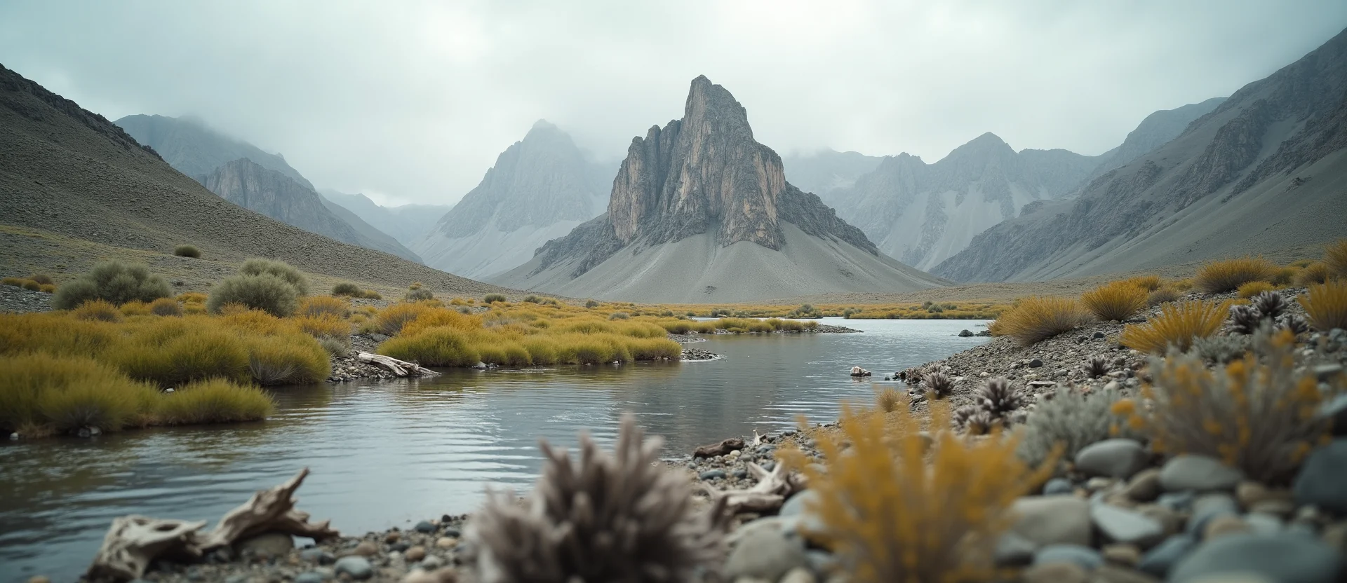Symbolizing Stability/Peak: A local Quaking Aspen jagged granite peak. - AI Generated