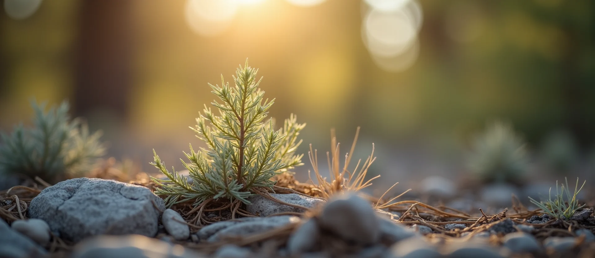 Symbolizing Seed/New Beginning: A local Manzanita sprouting sagebrush seedling. - AI Generated