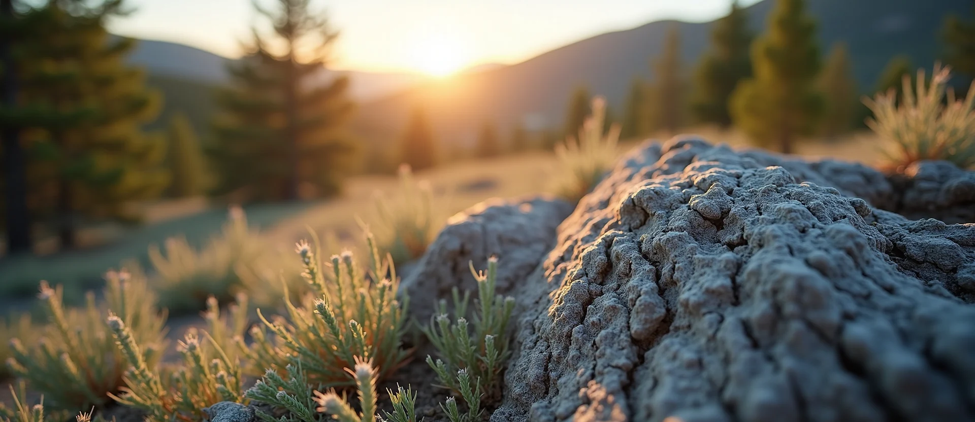 Symbolizing Identity/Local: A local Sagebrush (Artemisia tridentata) Sierra Nevada skyline. - AI Generated