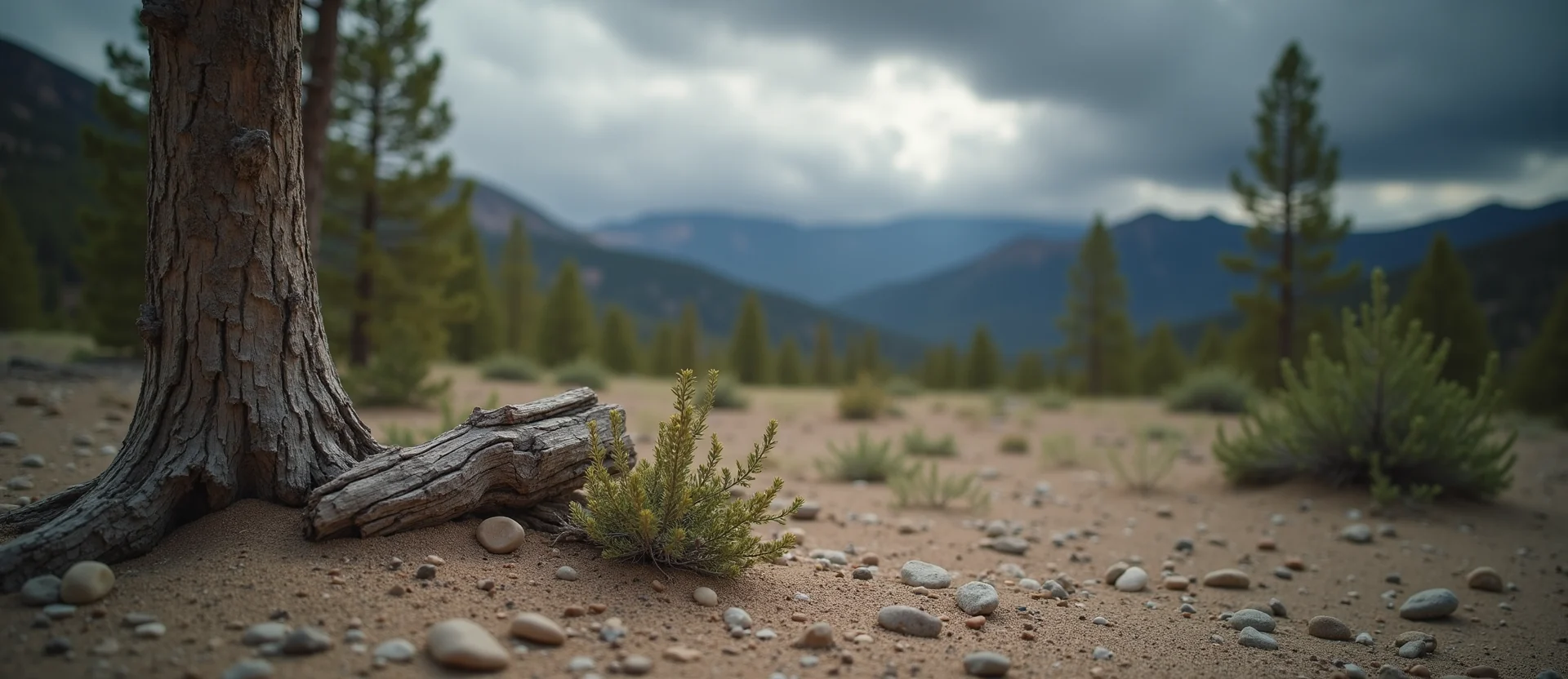 Symbolizing Growth/Resilience: A local Quaking Aspen sturdy weathered tree trunk. - AI Generated