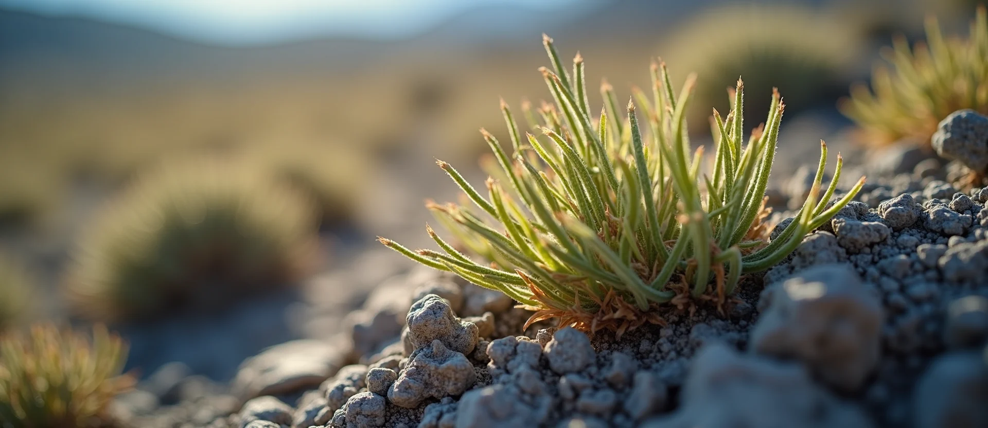 Symbolizing Seed/New Beginning: A local Indian Paintbrush sprouting sagebrush seedling. - AI Generated