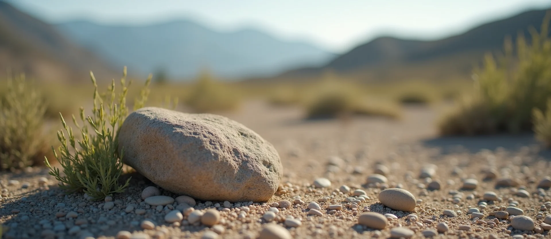 Symbolizing Stability/Peak: A local Rabbitbrush unshakable boulder. - AI Generated