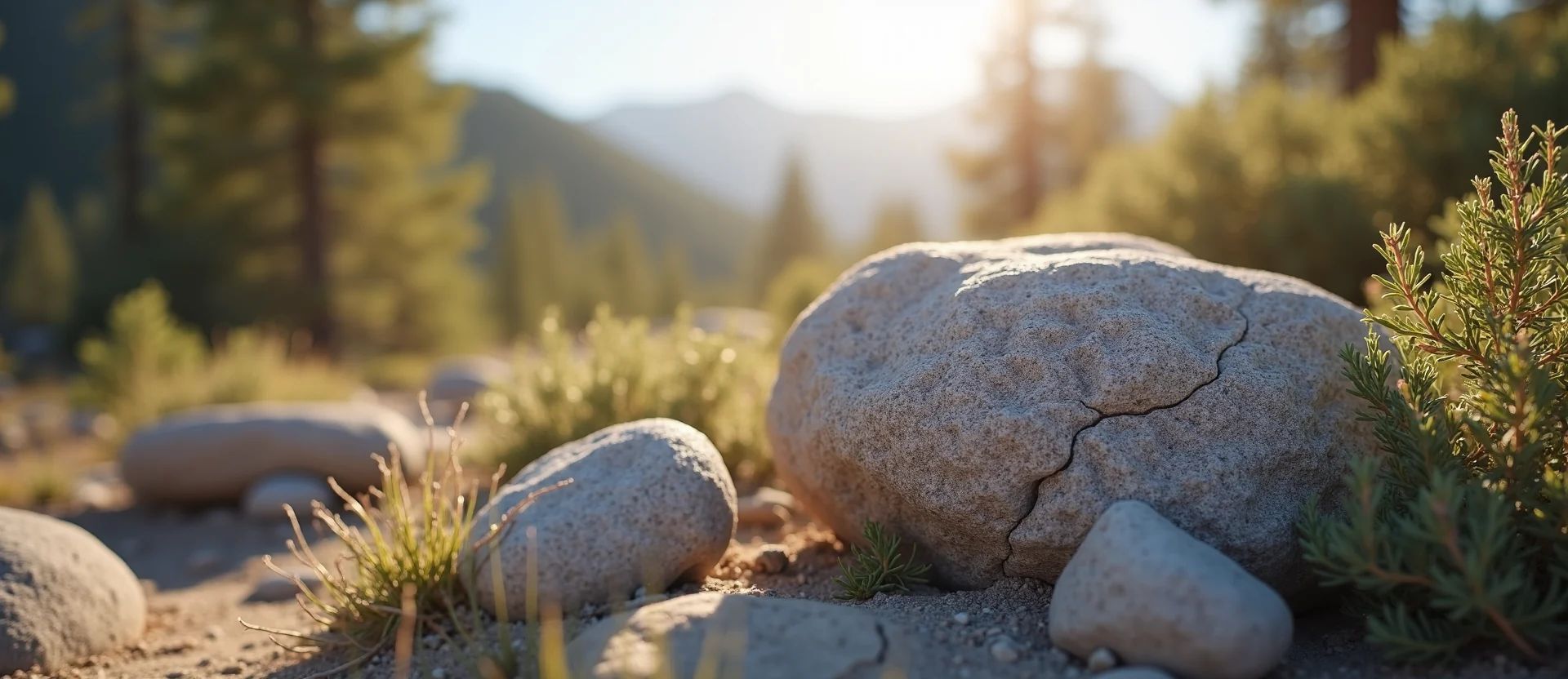 Symbolizing Stability/Peak: A local Manzanita unshakable boulder. - AI Generated