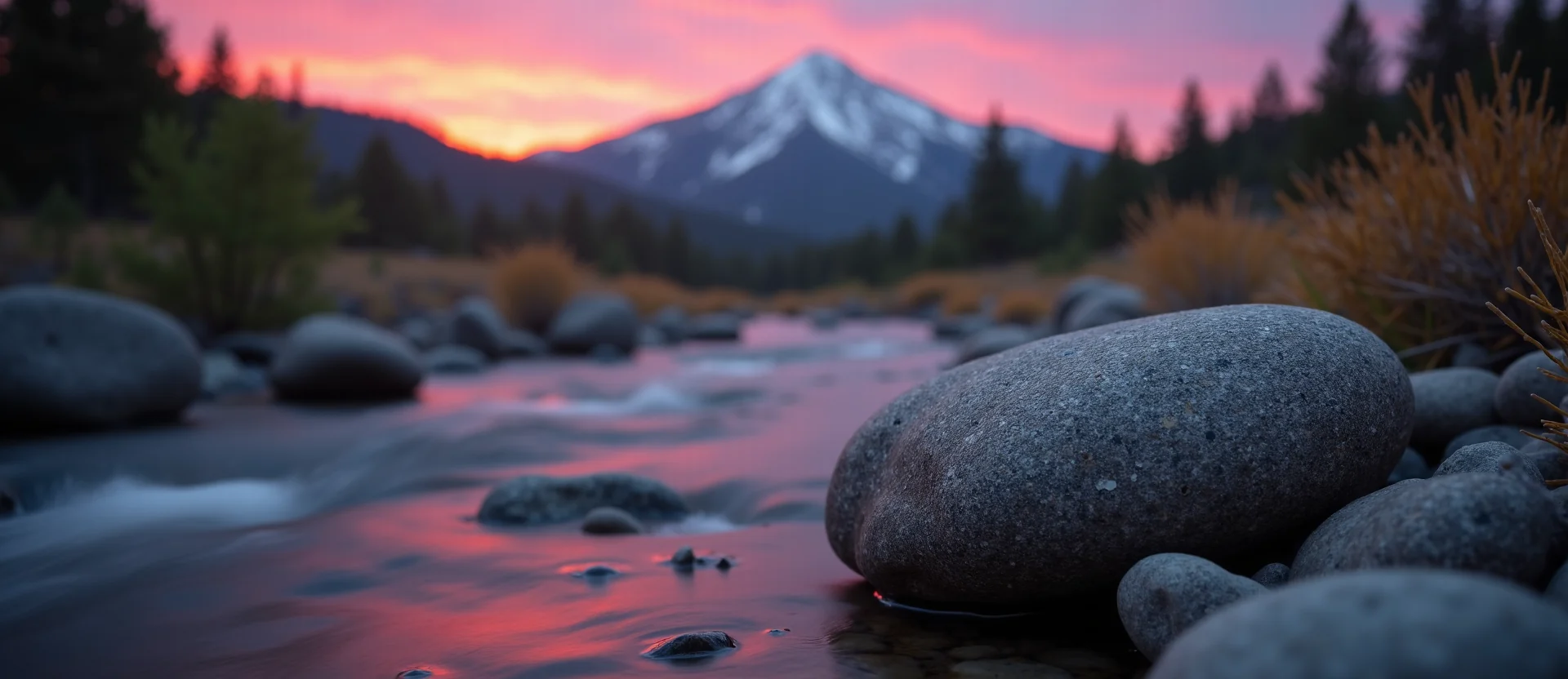 Symbolizing Flow/Cleansing: A local Manzanita smooth Truckee river stones. - AI Generated