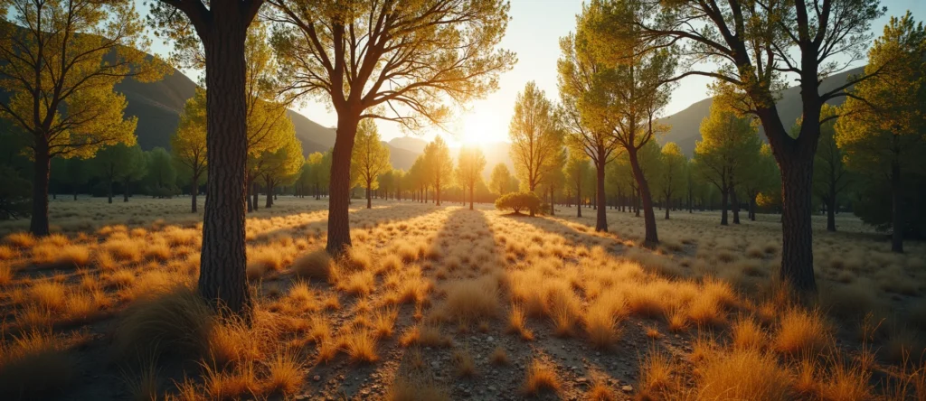 Symbolizing Growth/Resilience: A local Mountain Mahogany thriving aspen grove. - AI Generated
