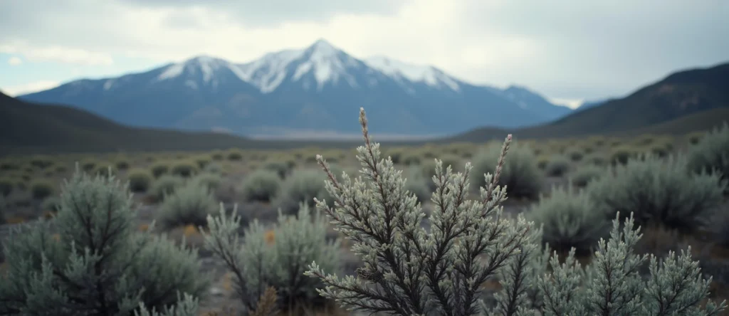 Symbolizing Identity/Local: A local Rabbitbrush Peavine Mountain silhouette. - AI Generated
